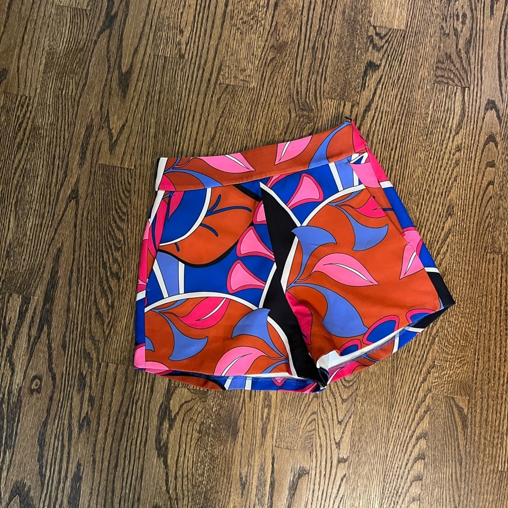 Zara Printed Silk Shorts SZ XS